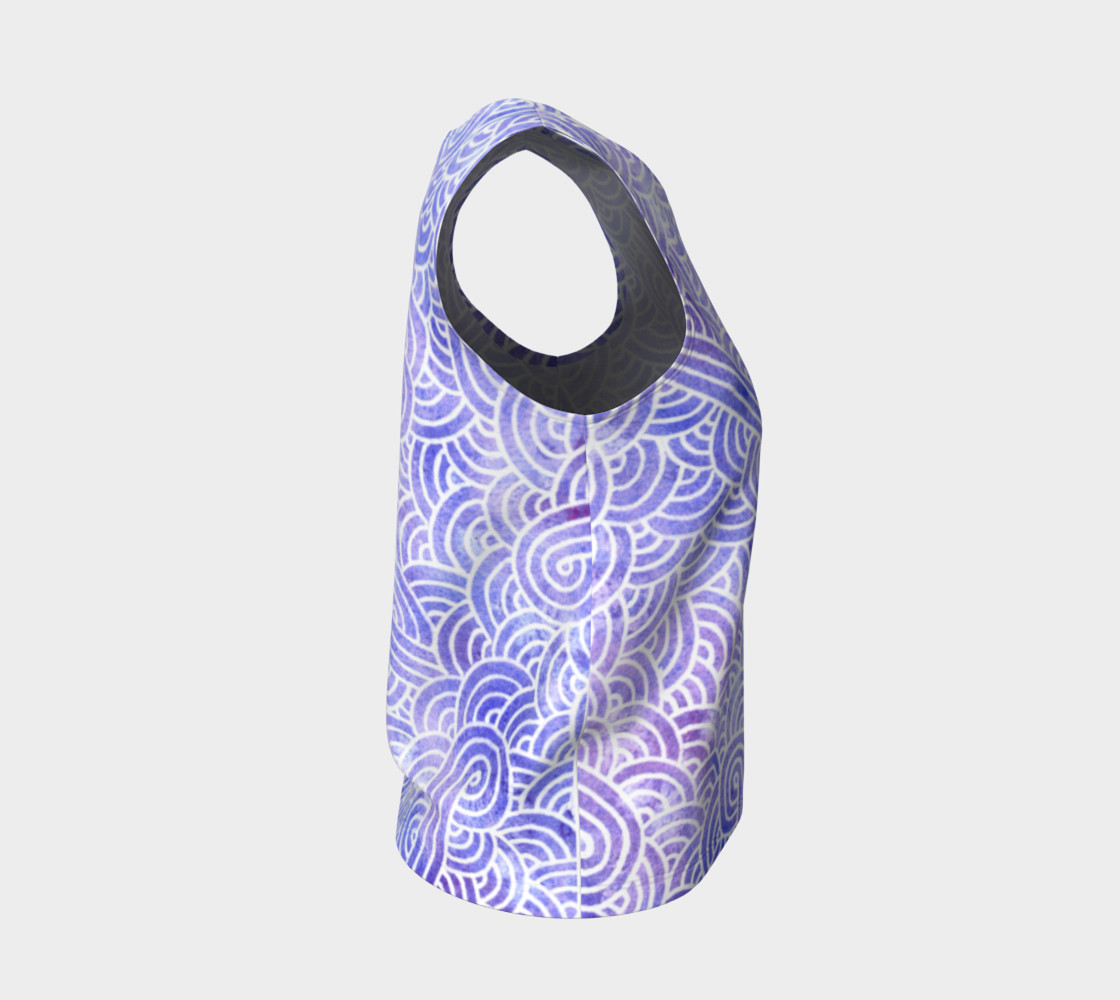 Lavender and white swirls doodles Loose Tank Top thumbnail #5