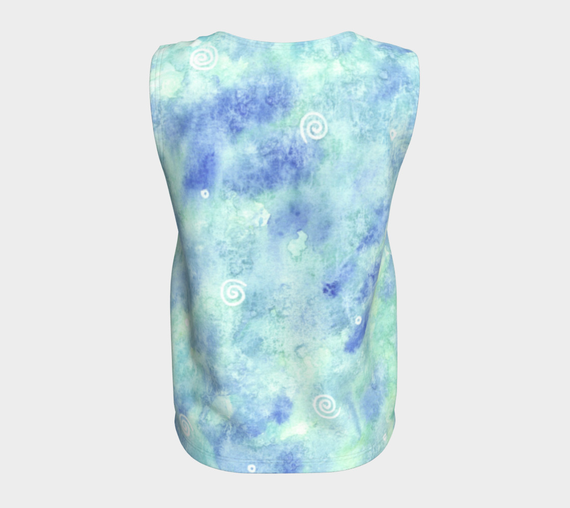 Blue lagoon Loose Tank Top preview #6