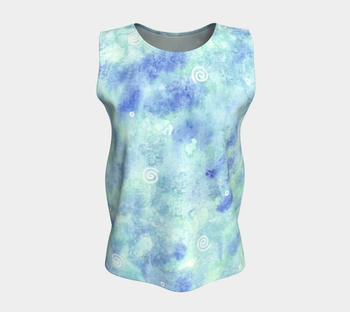 Blue lagoon Loose Tank Top preview #5