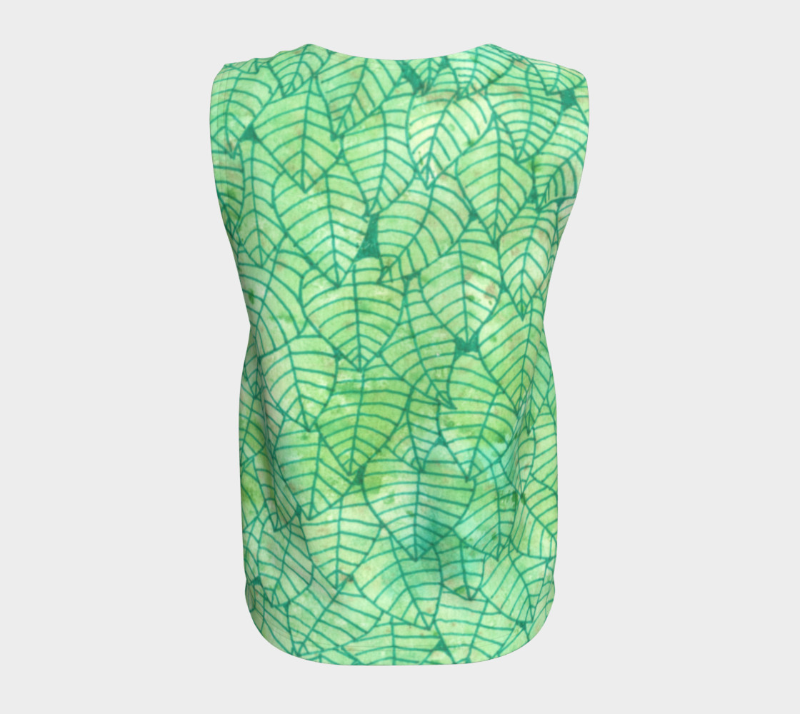 Green foliage Loose Tank Top preview #6