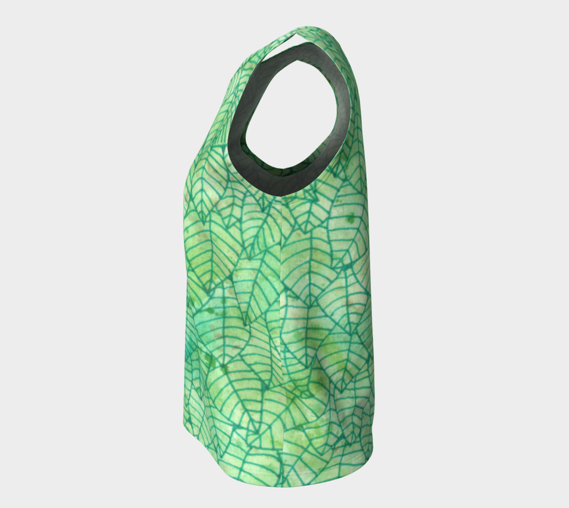 Green foliage Loose Tank Top preview #7