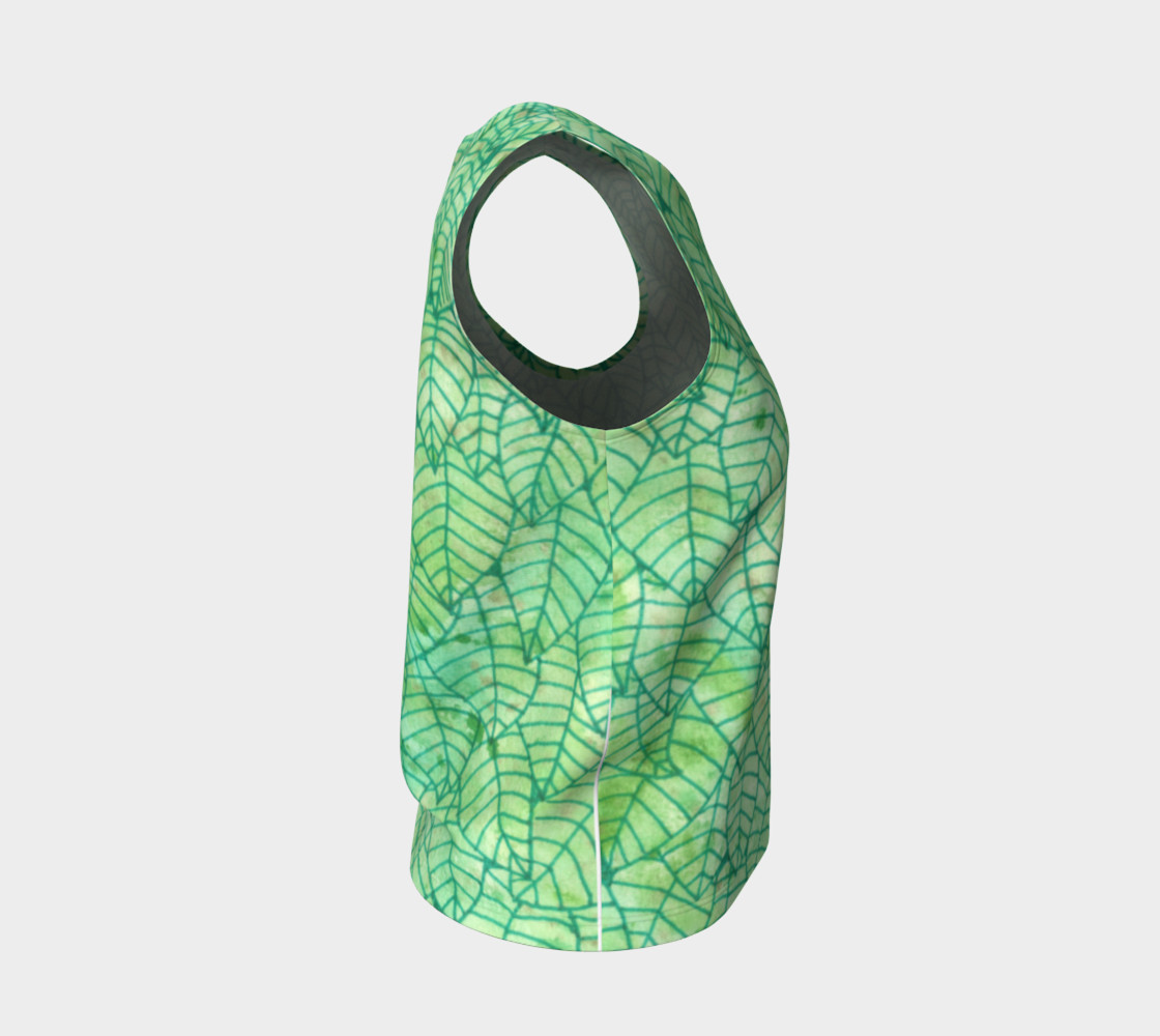 Green foliage Loose Tank Top preview #4