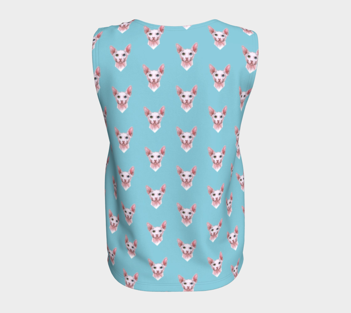 Sphynx cats pattern Loose Tank Top preview #6