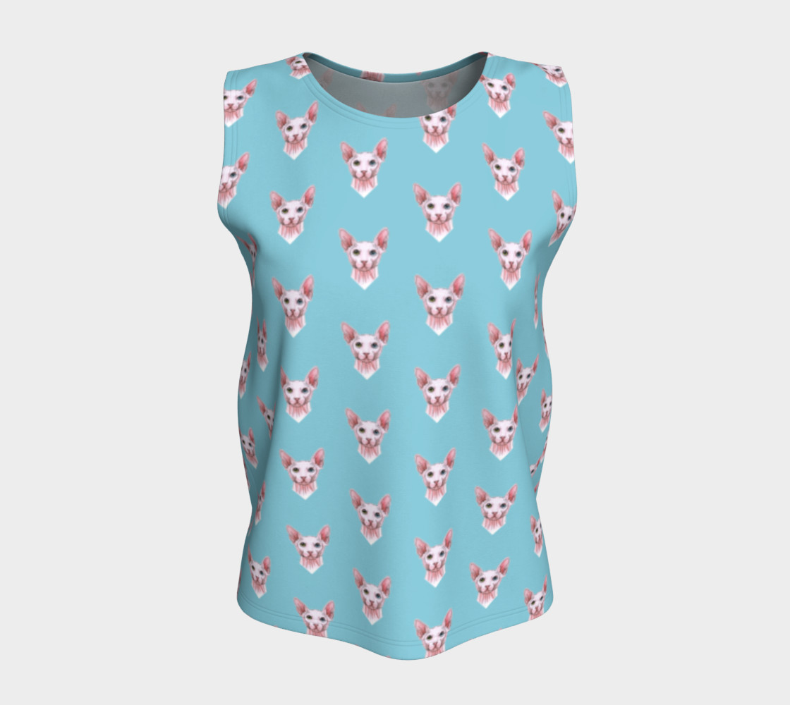 Sphynx cats pattern Loose Tank Top preview #5
