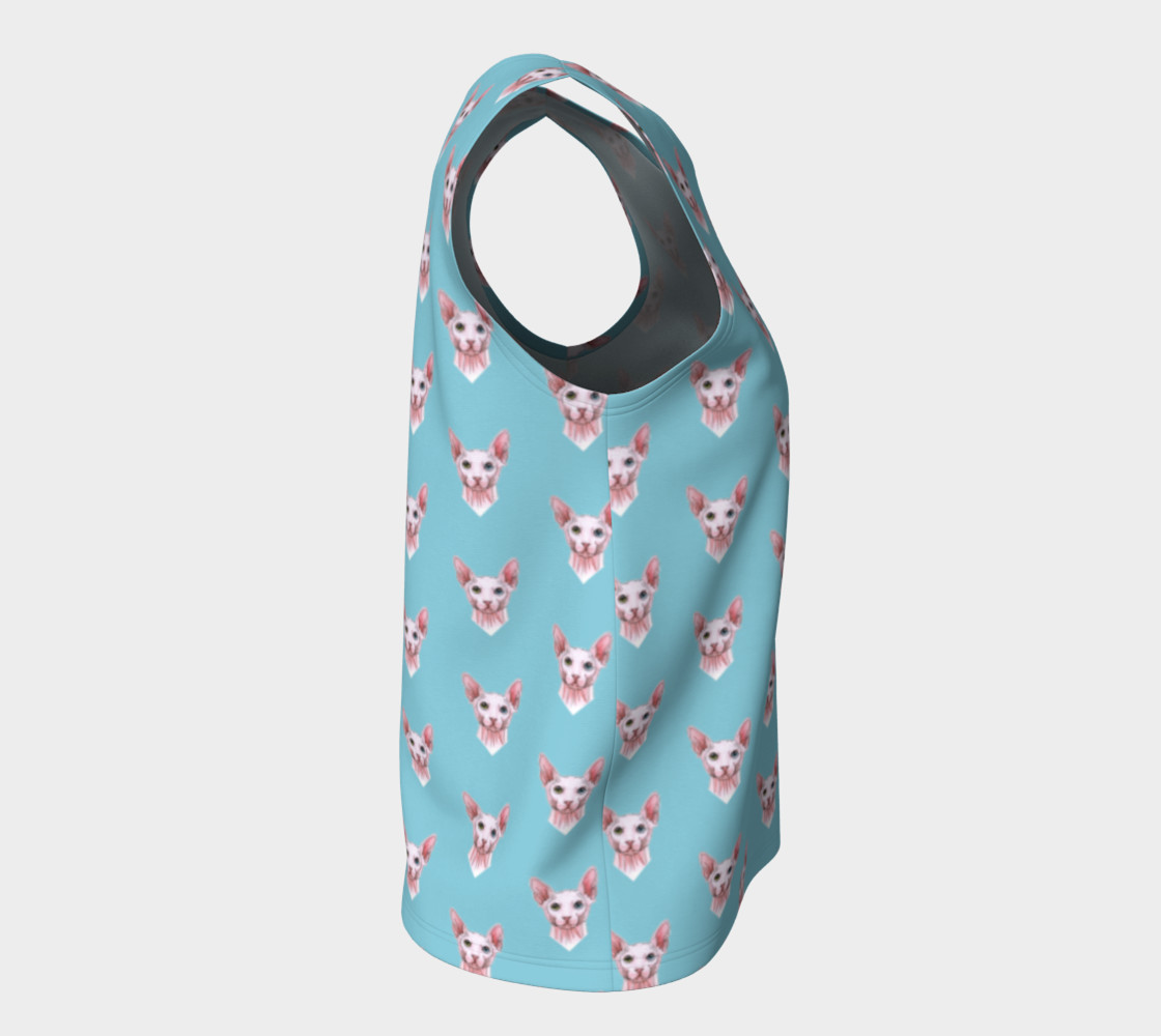 Sphynx cats pattern Loose Tank Top preview #8