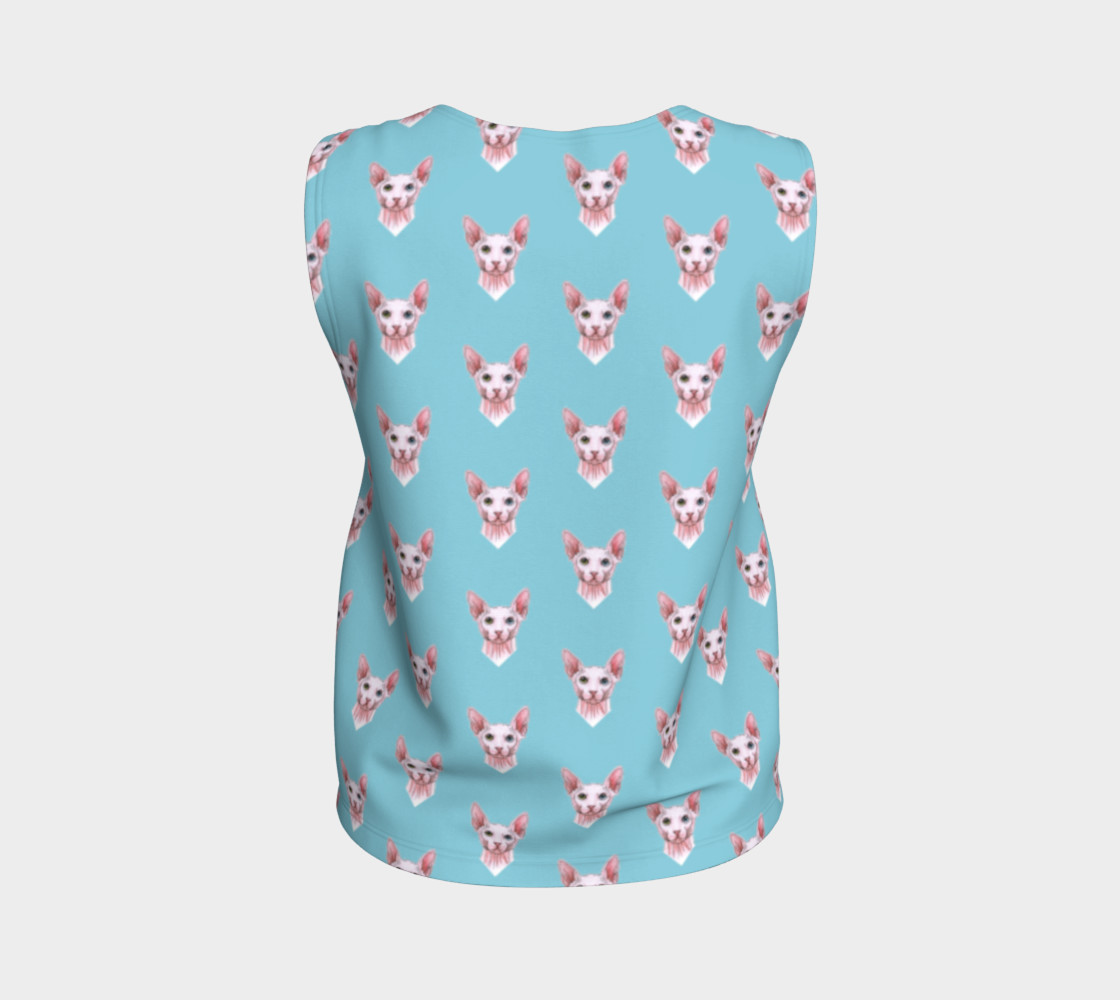 Sphynx cats pattern Loose Tank Top preview #2
