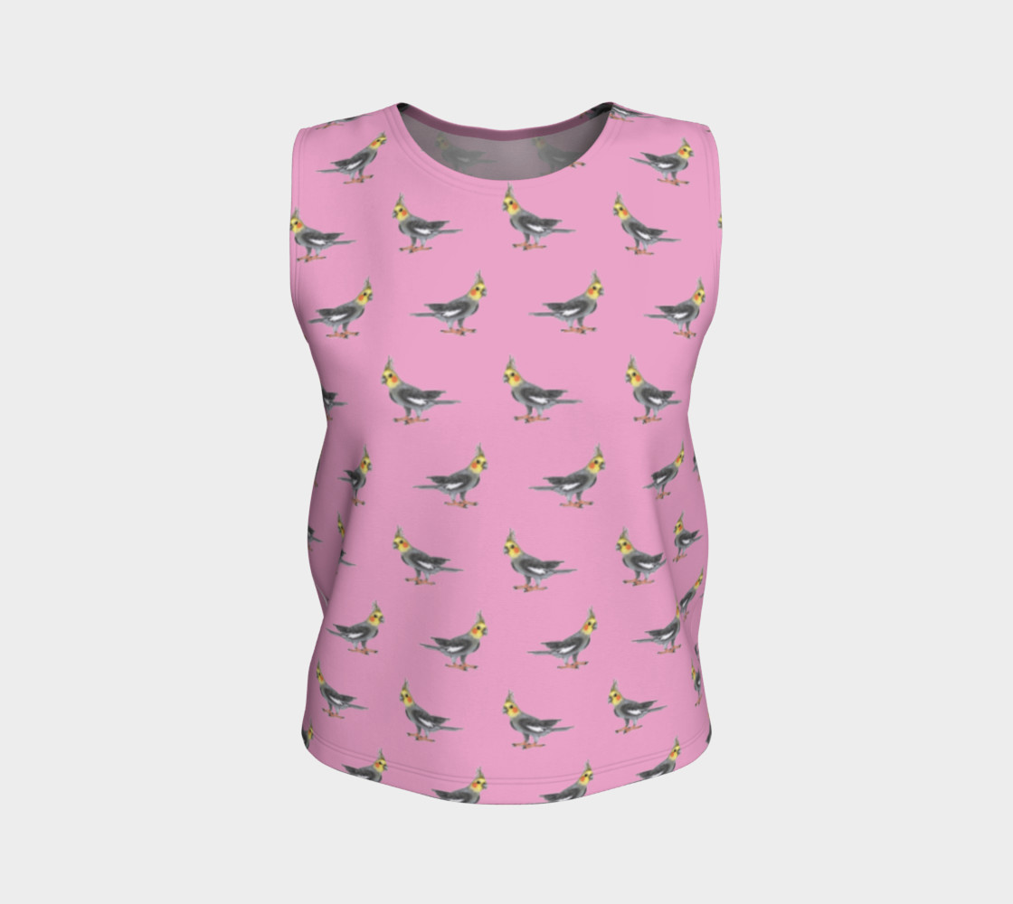 Cockateel birds pattern Loose Tank Top preview #1