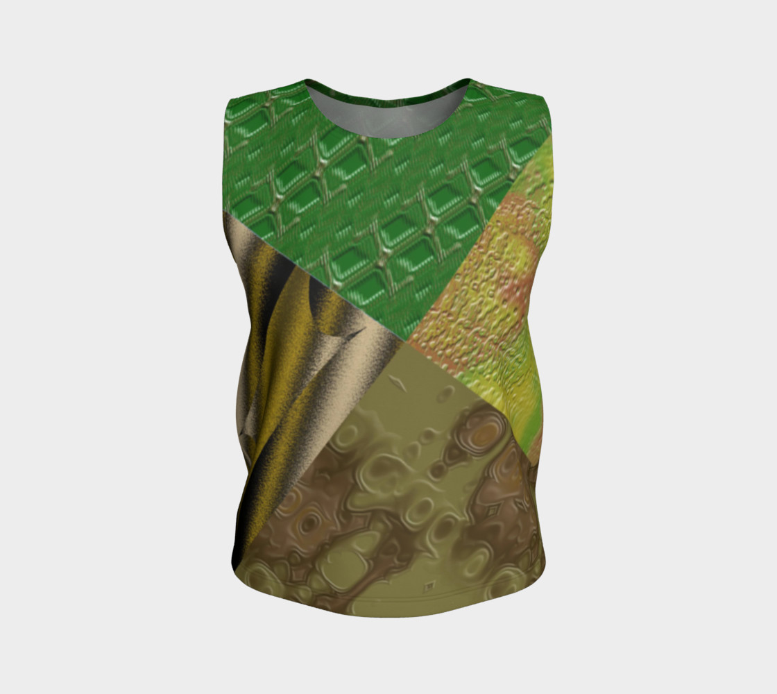 Patched Camouflage Tank Top 3D preview