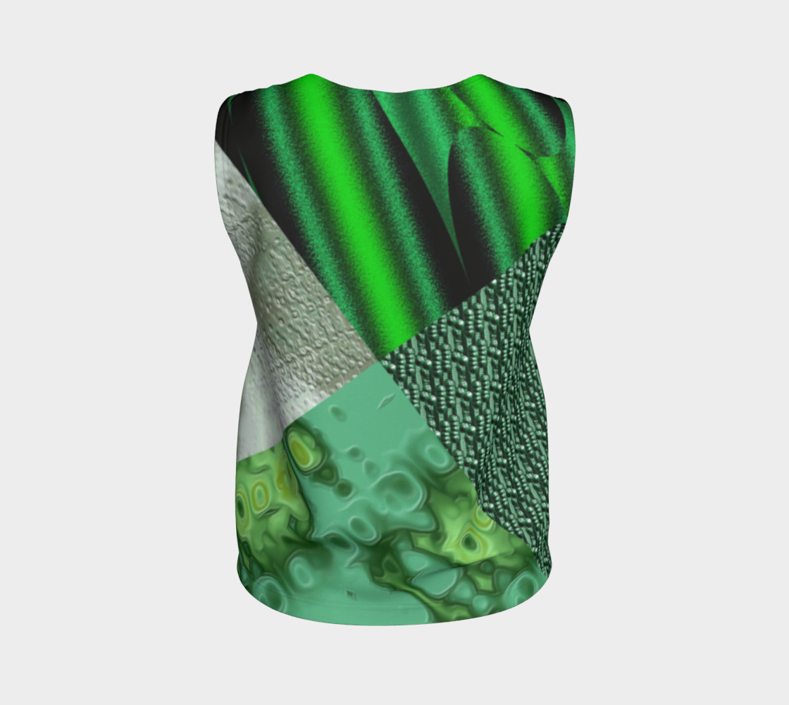 Patched in Teal Tank Top 3D preview