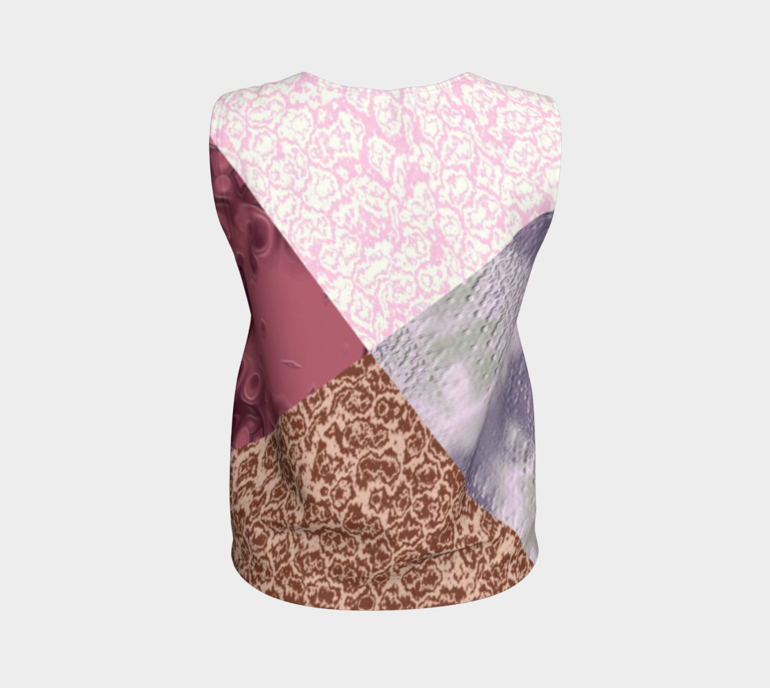 Patched in Pink Patterns Tank Top 3D preview