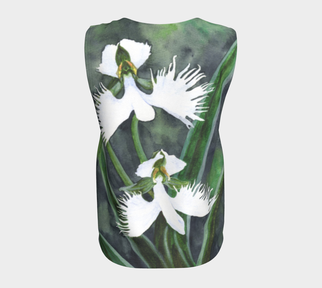 White egret orchids flowers Loose tank Top preview #6