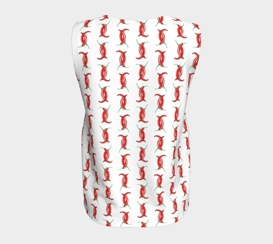 Hot peppers pattern Loose Tank Top preview #6