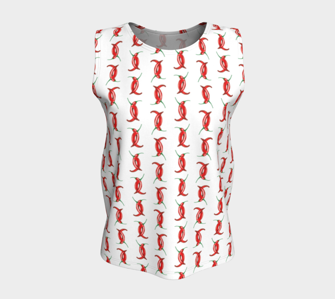 Hot peppers pattern Loose Tank Top preview #5