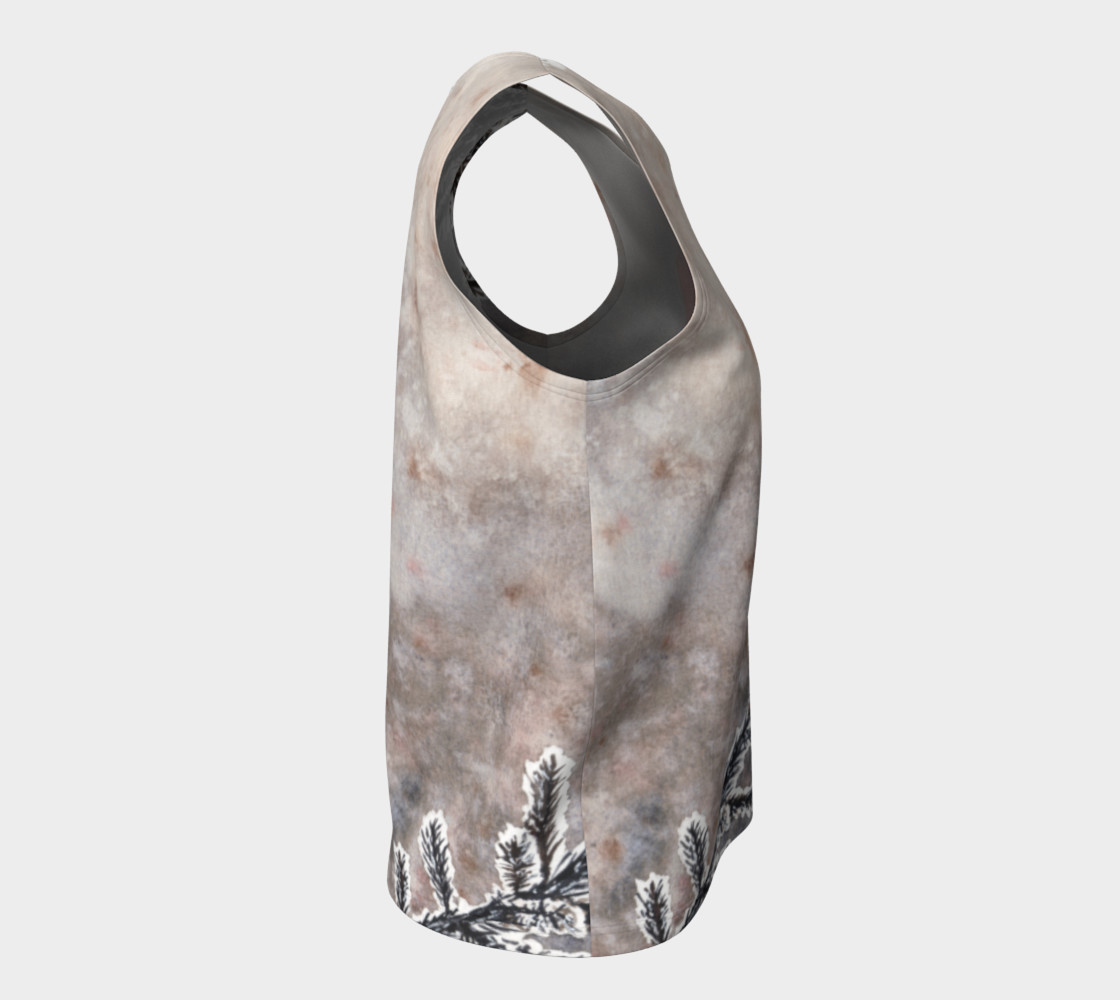 The red cardinal in winter Loose Tank Top preview #8
