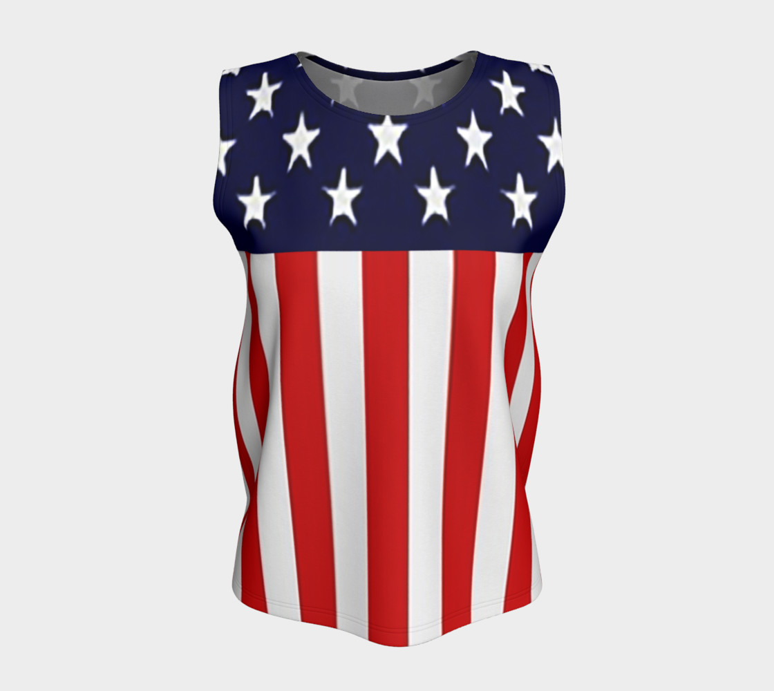 All American Flag Loose Tank Top preview #5