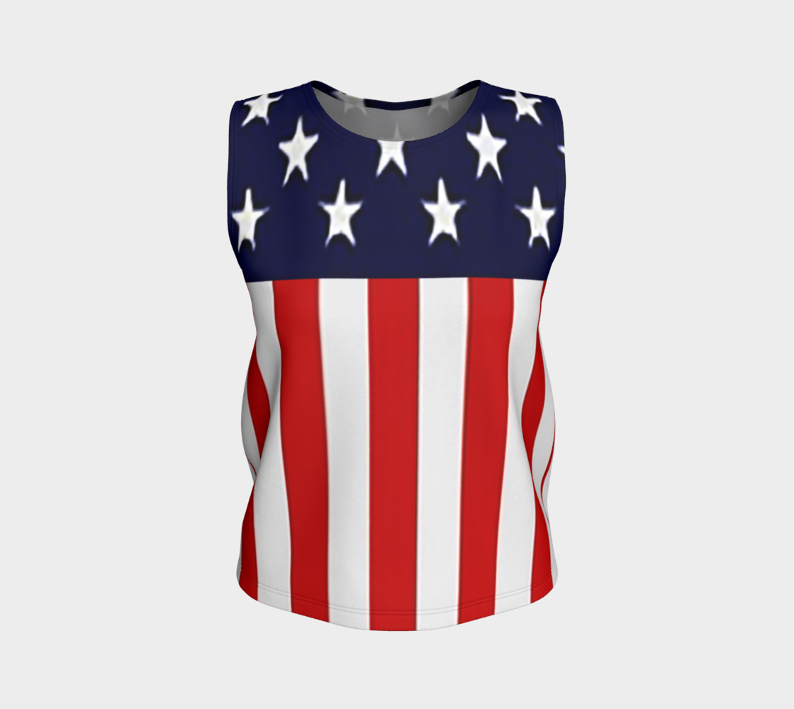 All American Flag Loose Tank Top 3D preview