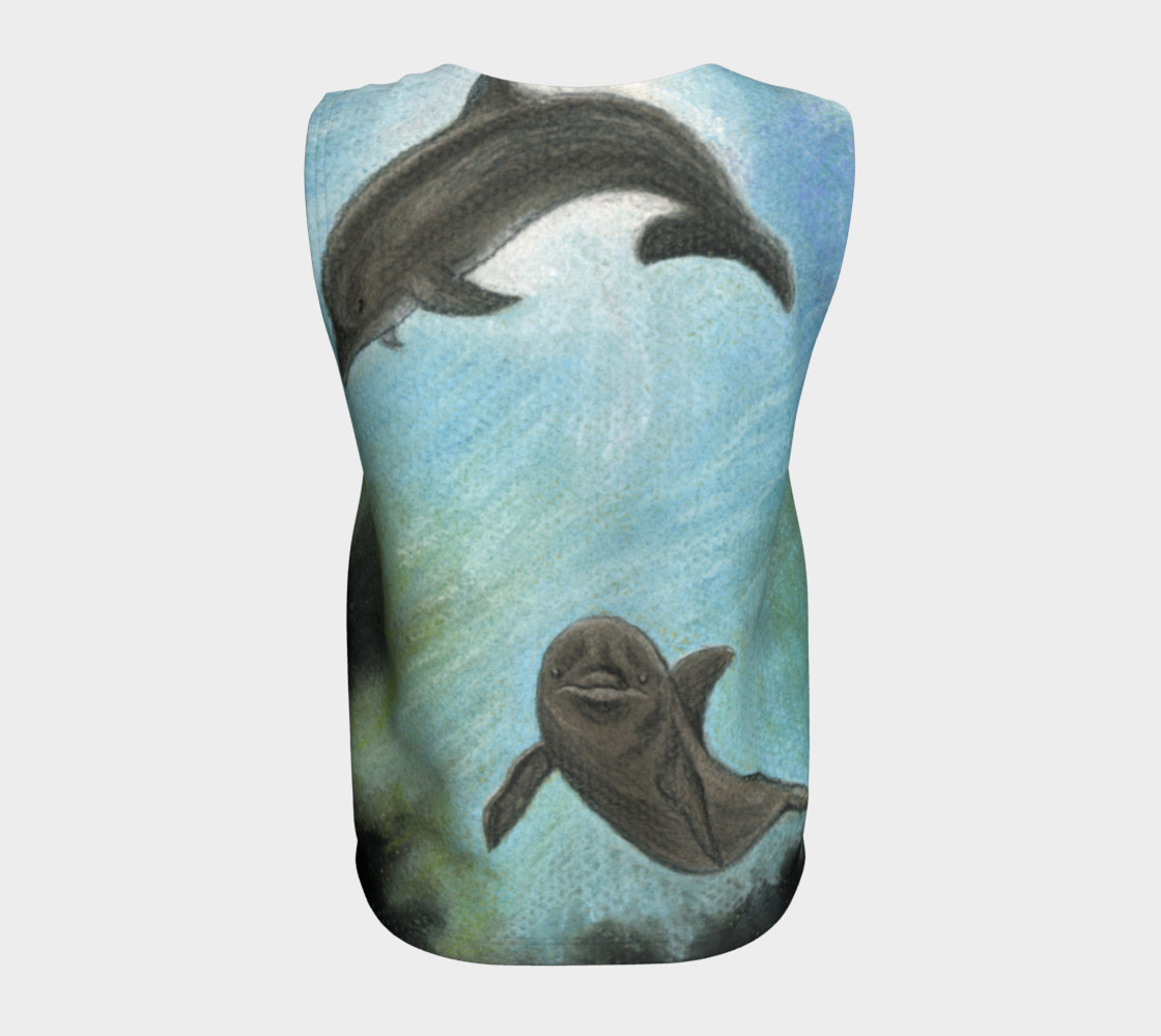 Dolphins underwater Loose Tank Top thumbnail #7
