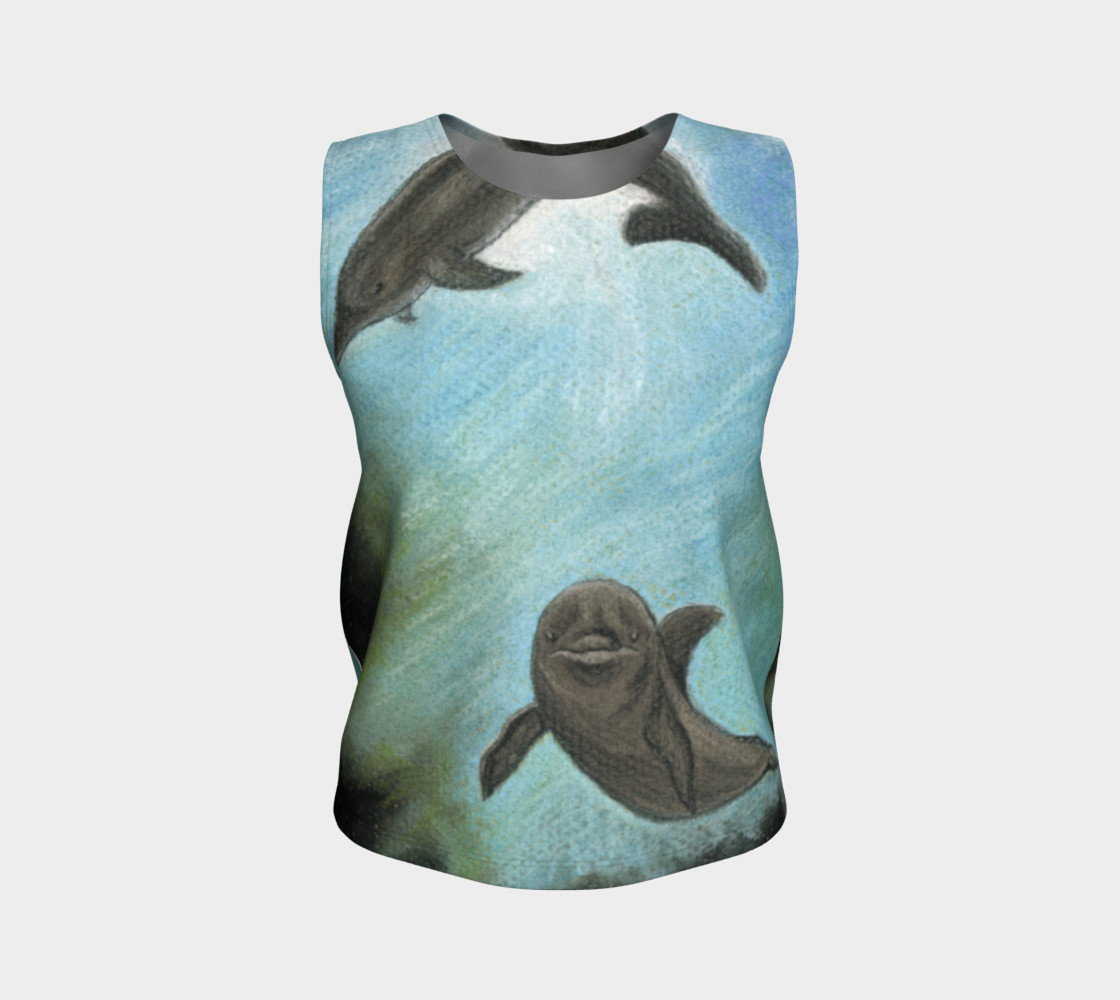 Dolphins underwater Loose Tank Top 3D preview