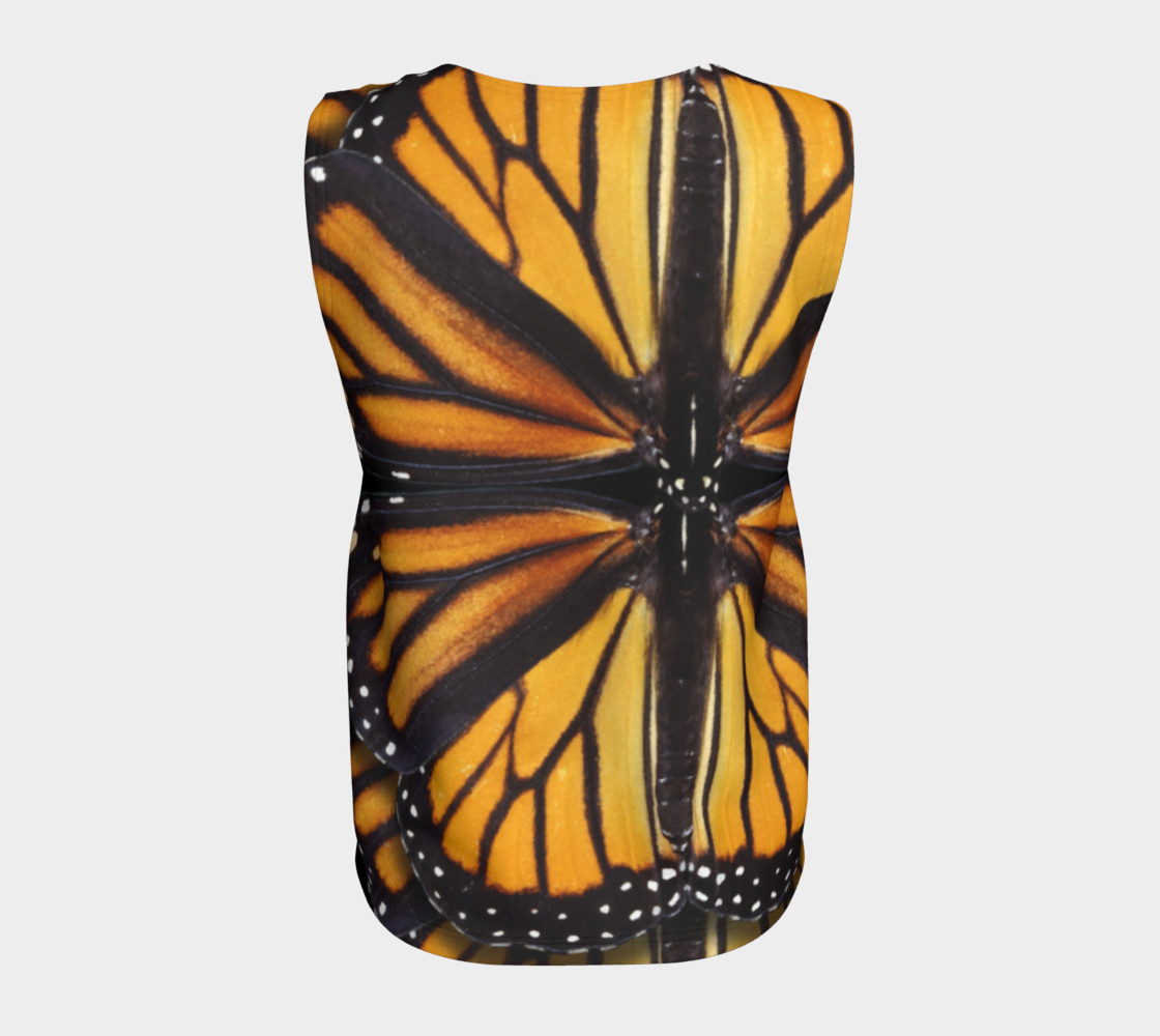 Aperçu de Monarch Butterfly Asymmetrical Loose Tank Top #6