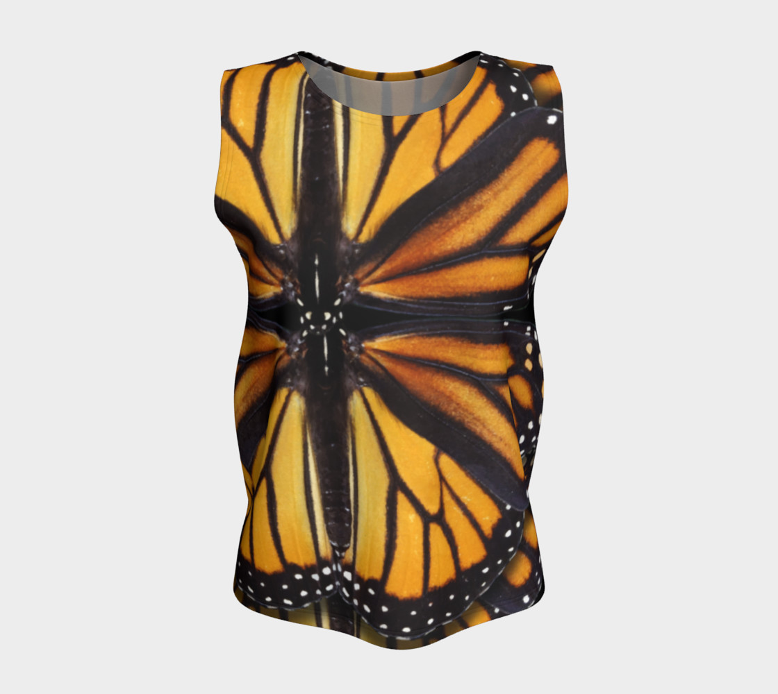 Aperçu de Monarch Butterfly Asymmetrical Loose Tank Top #5