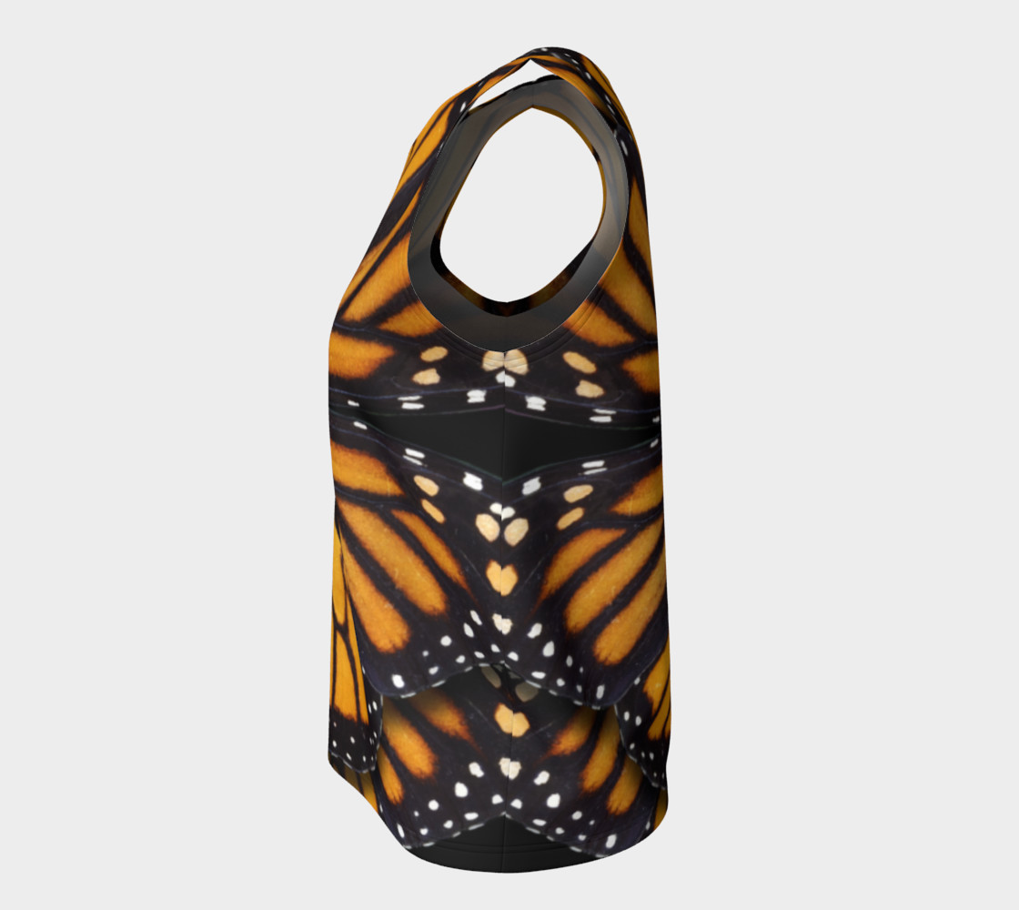 Aperçu de Monarch Butterfly Asymmetrical Loose Tank Top #7