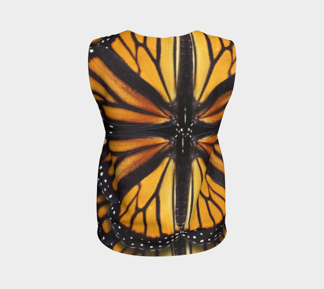 Aperçu de Monarch Butterfly Asymmetrical Loose Tank Top #2