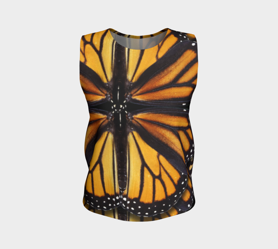 Aperçu de Monarch Butterfly Asymmetrical Loose Tank Top #1