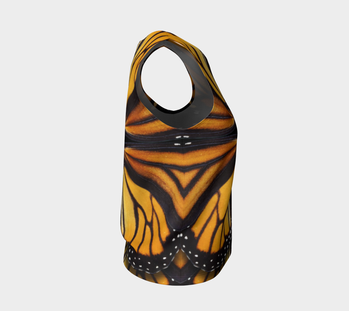 Aperçu de Monarch Butterfly Asymmetrical Loose Tank Top #4