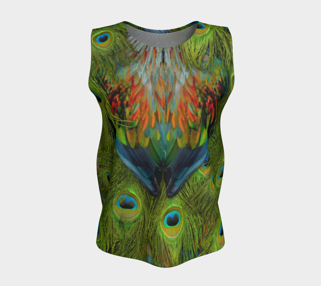 Nicobar-Peacock Fantasy Loose Tank Top preview #5