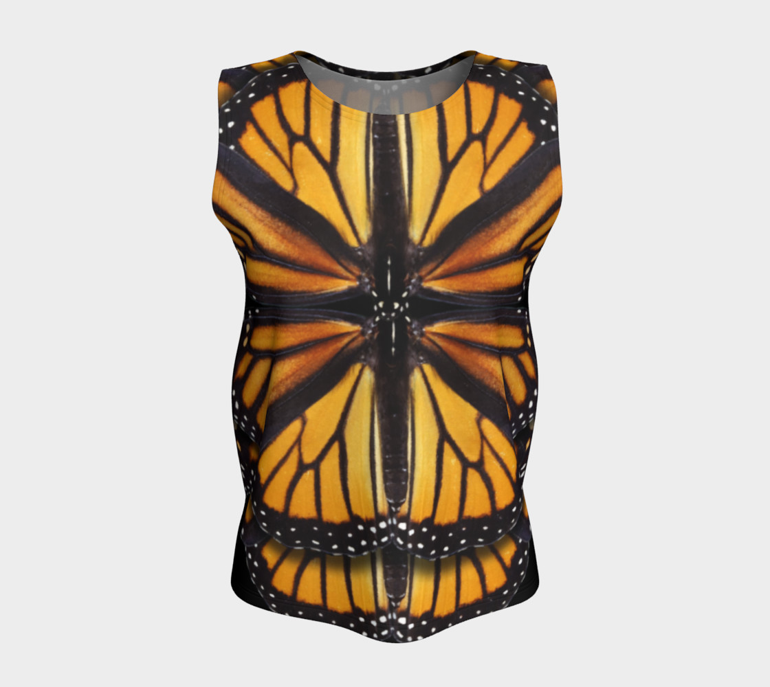 Monarch Butterfly Symmetrical Loose Tank Top preview #5