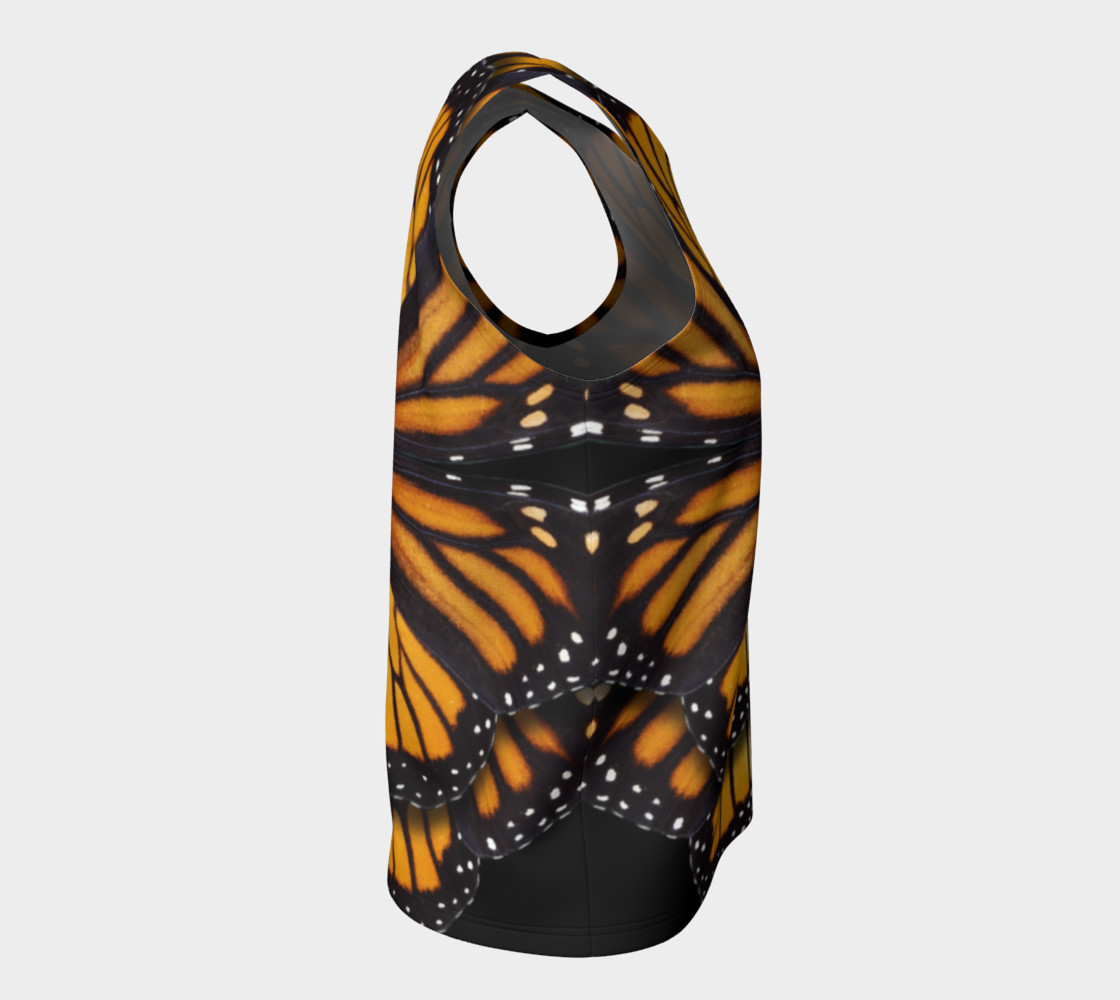 Monarch Butterfly Symmetrical Loose Tank Top preview #8