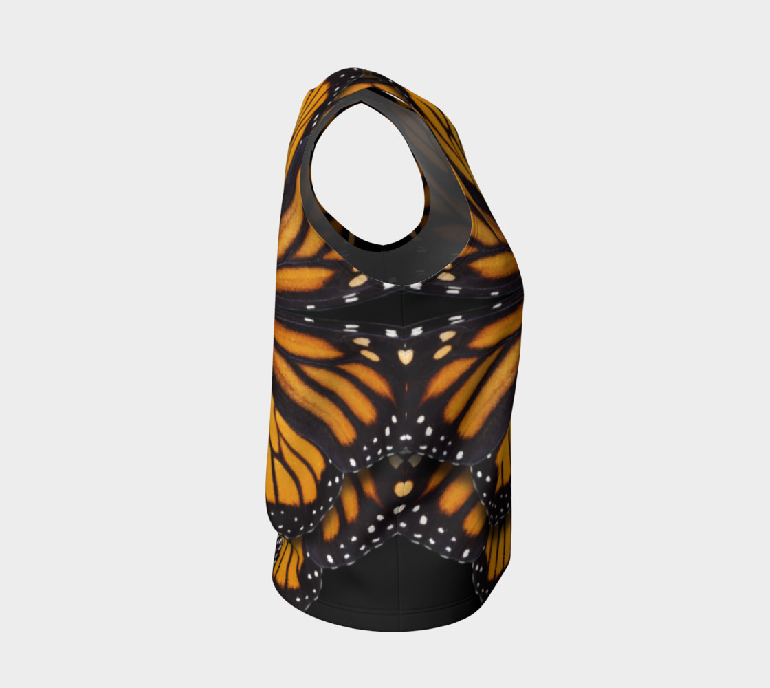 Monarch Butterfly Symmetrical Loose Tank Top preview #4