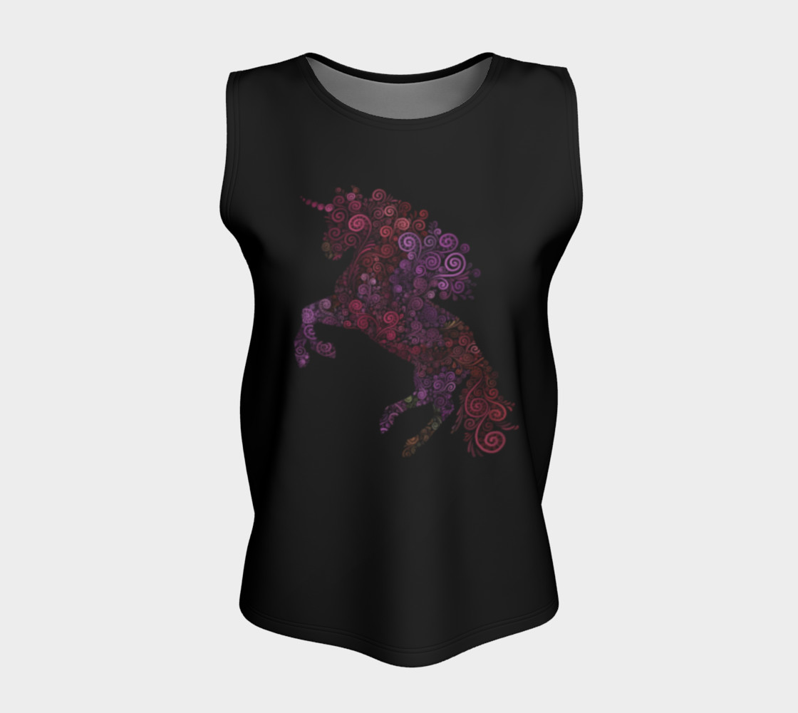 Aperçu de 3D Psychedelic Red and Purple Unicorn #5