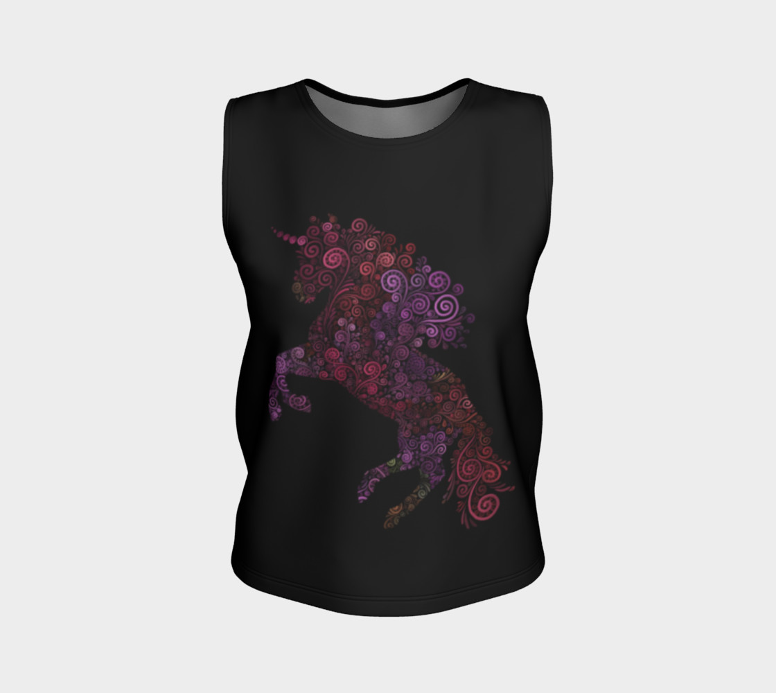 Aperçu de 3D Psychedelic Red and Purple Unicorn #1