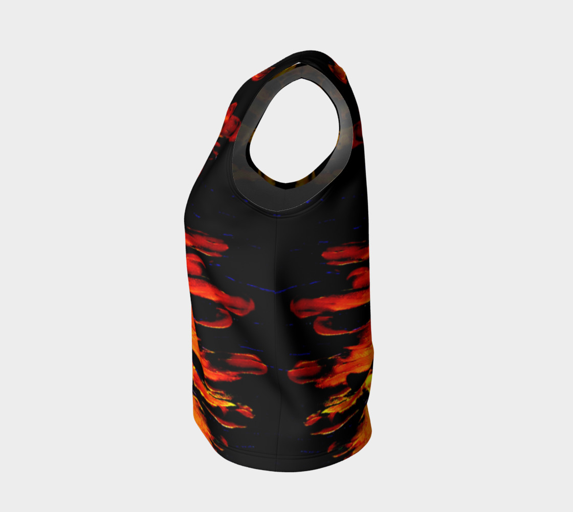 Lava in Black and Orange Loose Tank Top preview #3