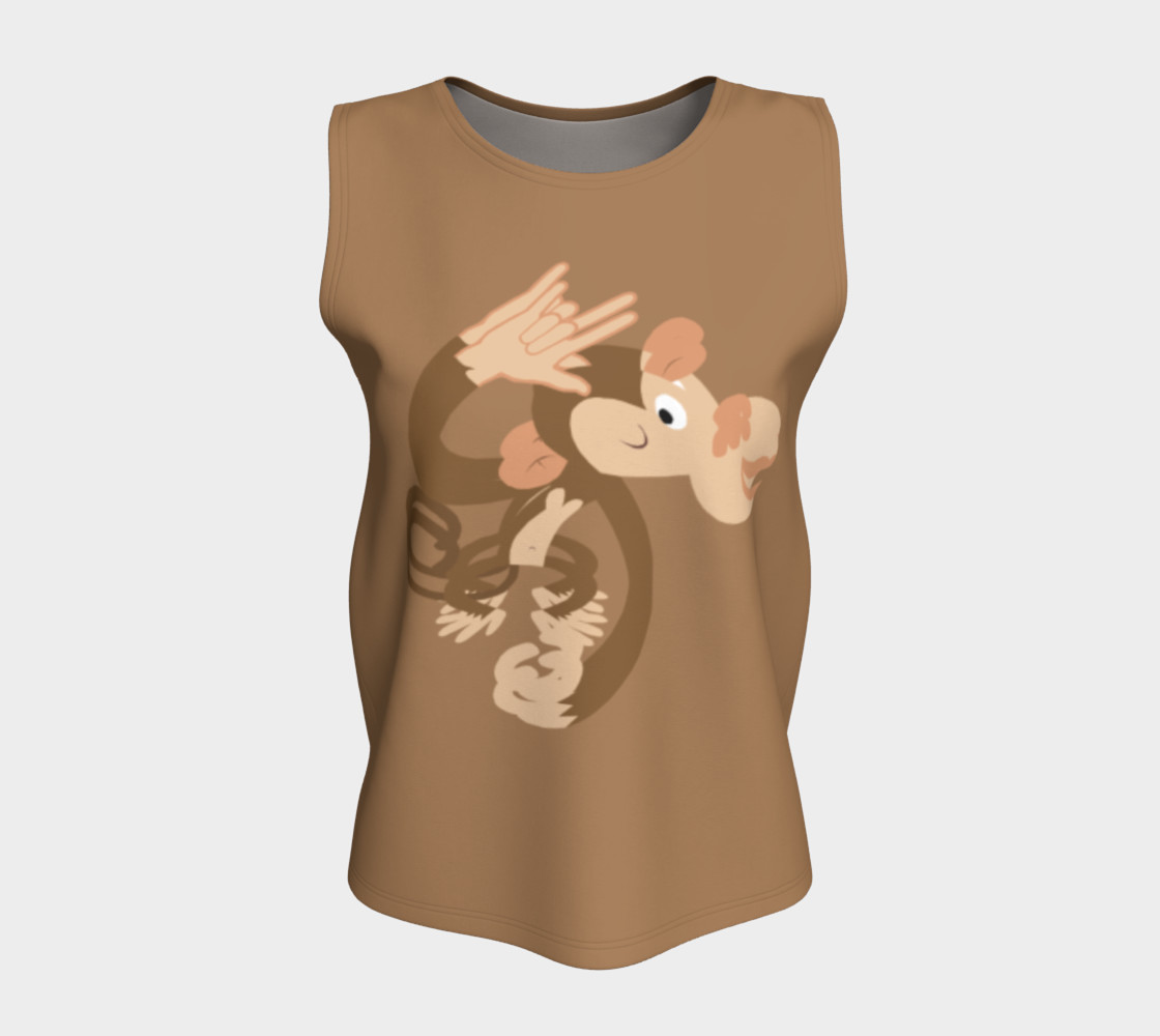 ASL I Love You Monkey Tank Top preview #5