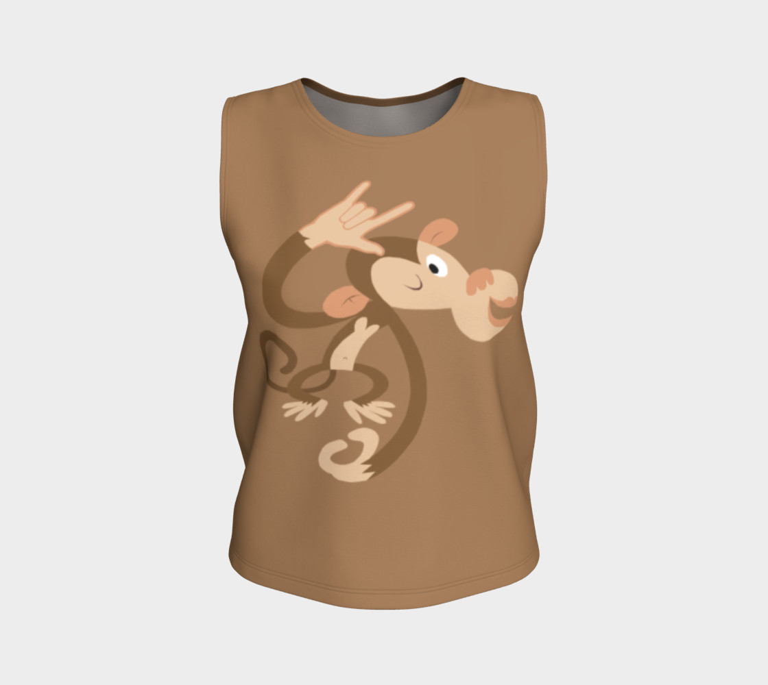 ASL I Love You Monkey Tank Top preview #1