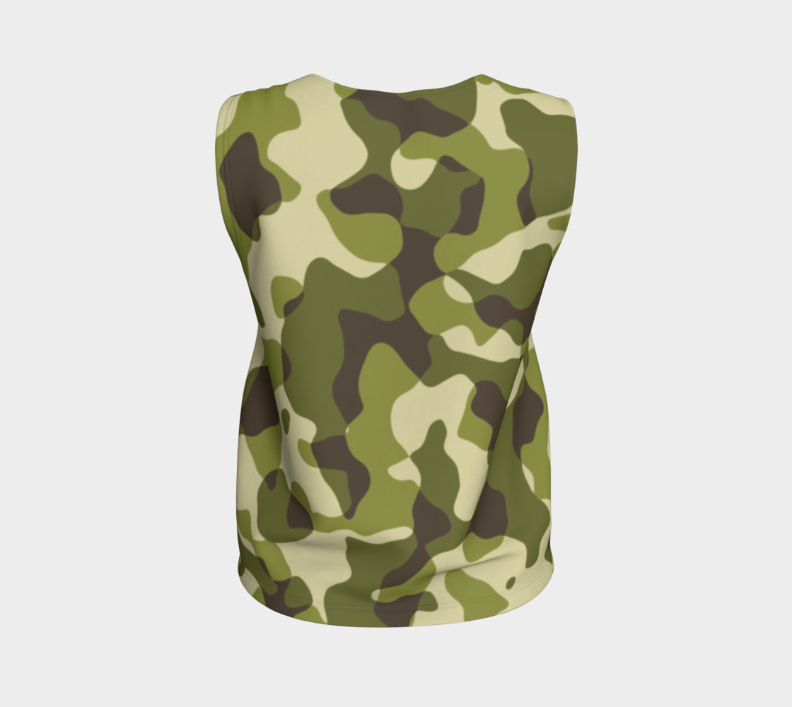 Green Camouflage Tank Top 3D preview
