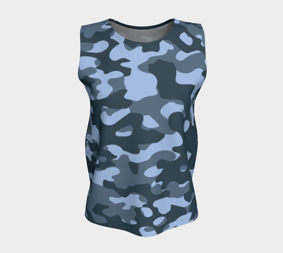 Blue Camouflage Tank Top preview #5