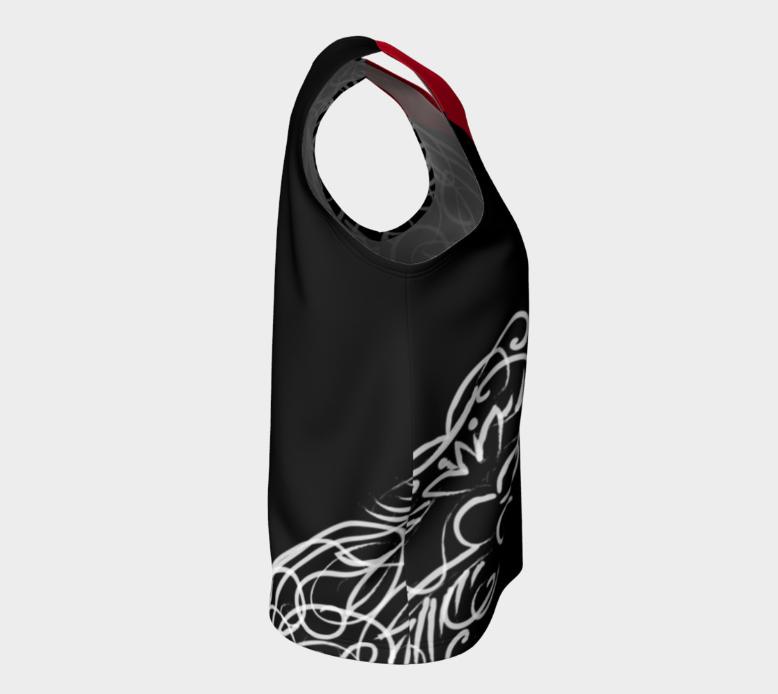 Scroll Black Red Loose Tank preview #8