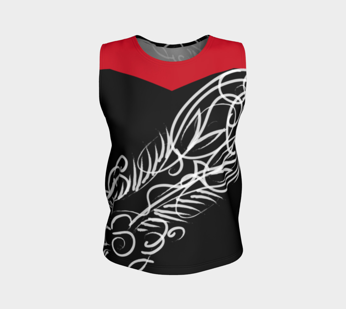 Scroll  Black Red Loose Tank preview #1