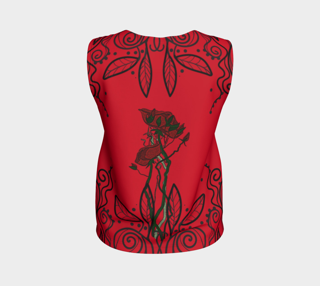 Rose Red Back Tank Loose 3D preview