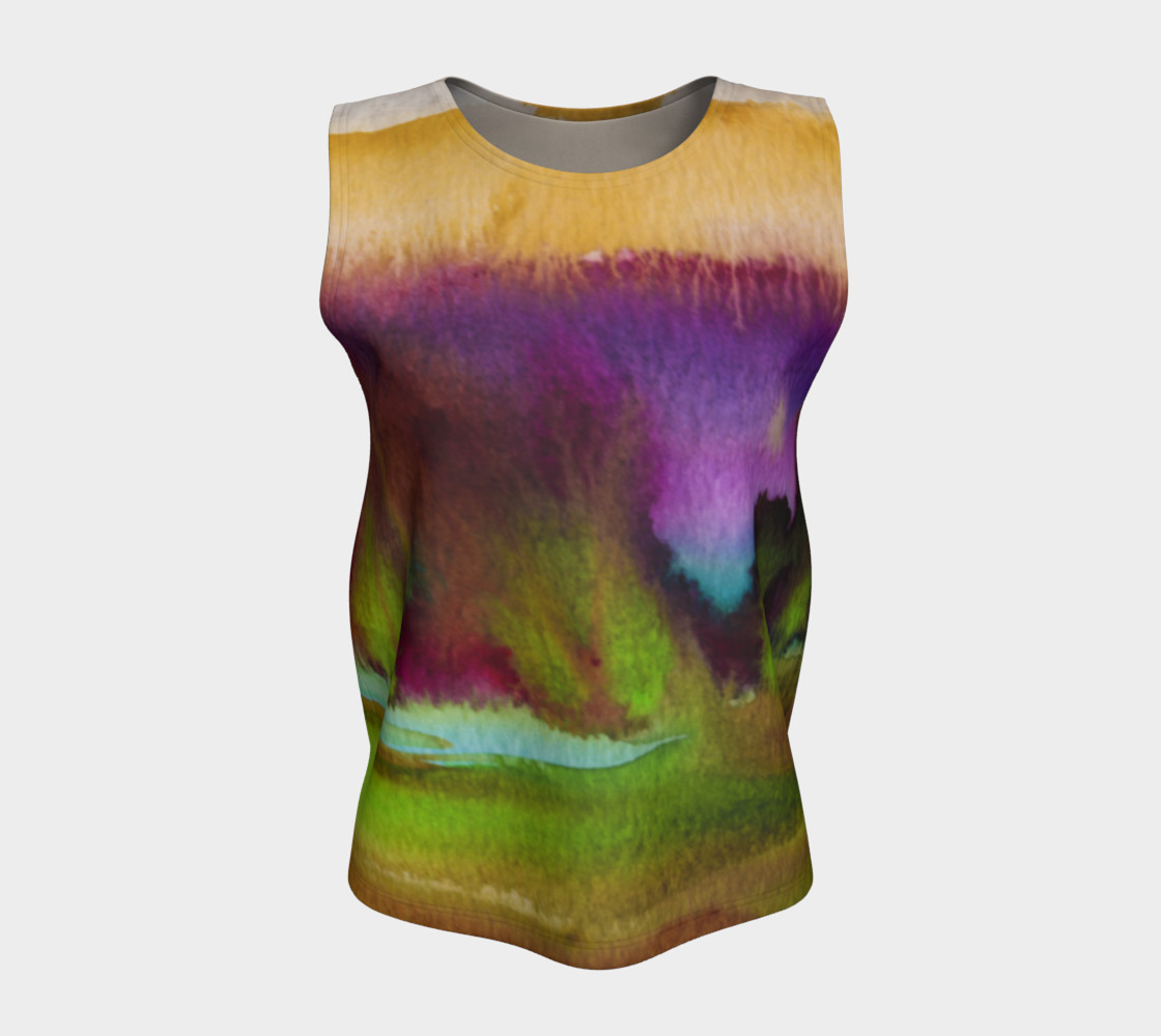 Colorful Watercolor Loose Tank preview #5