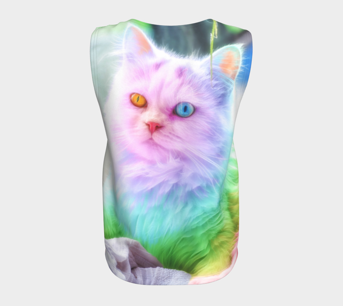 Unicorn Rainbow Cat Tank Top preview #6