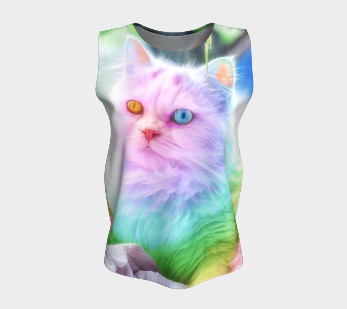 Unicorn Rainbow Cat Tank Top preview #5