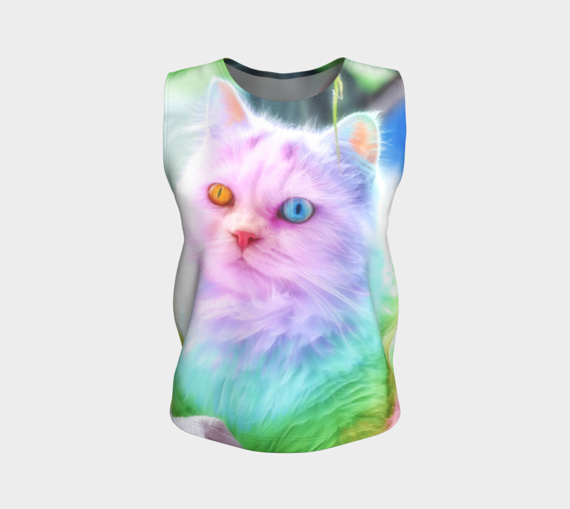 Unicorn Rainbow Cat Tank Top preview #1