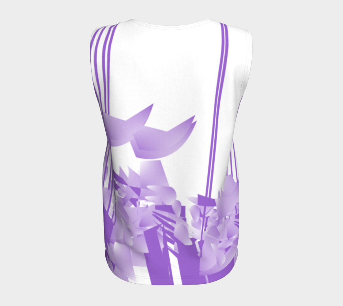 Purple Lines of Passion Fitted Tank Top preview #6