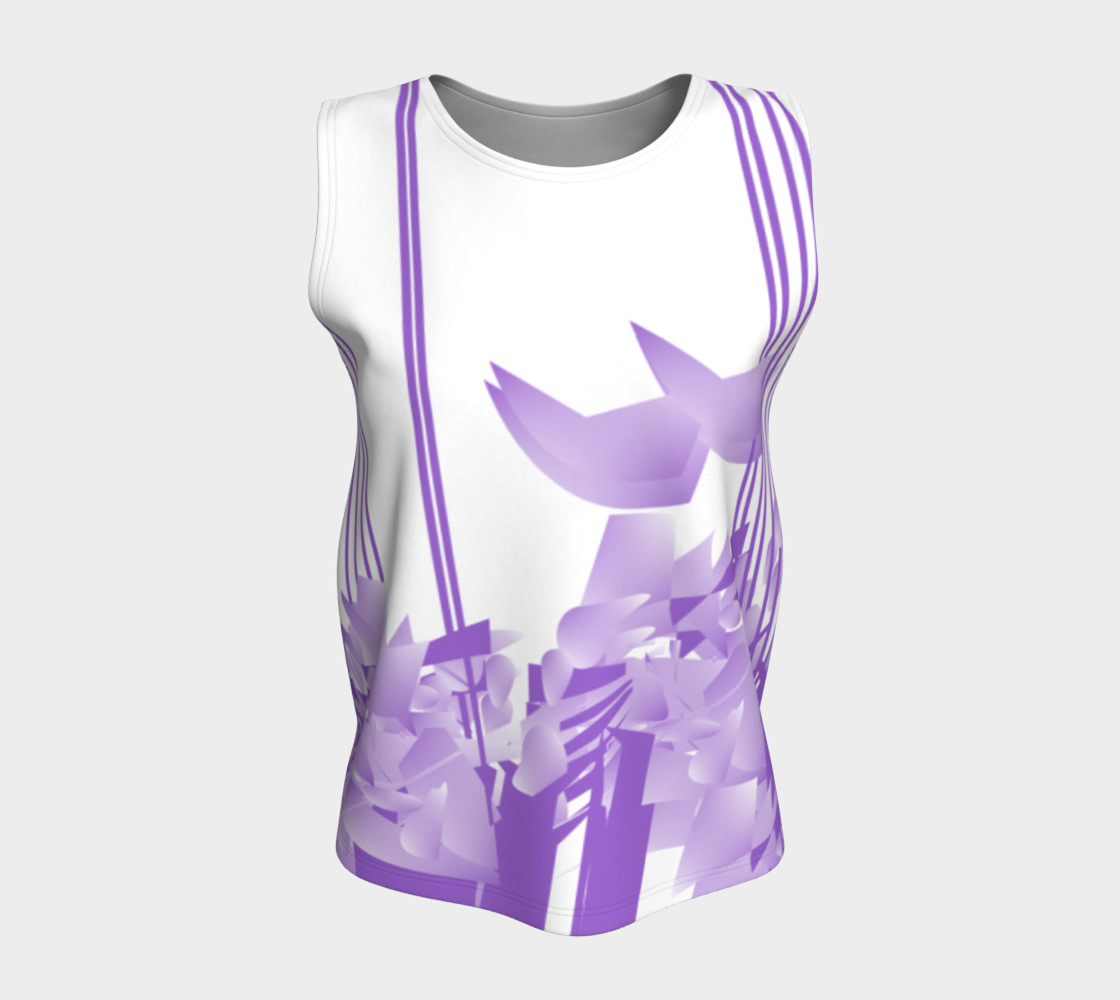 Purple Lines of Passion Fitted Tank Top preview #5