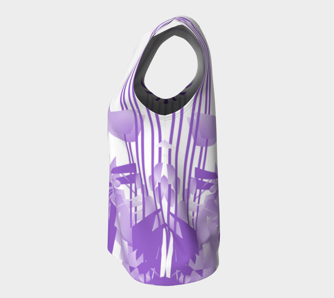 Purple Lines of Passion Fitted Tank Top preview #7