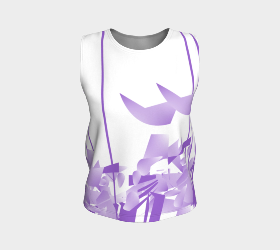 Purple Lines of Passion Fitted Tank Top thumbnail #2